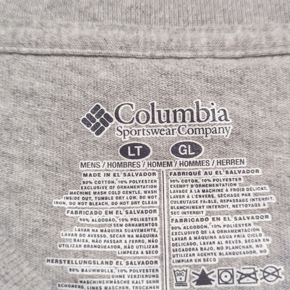 Columbia Sportswear PFG Short Sleeve T-Shirt Size LT Pre-owned Like New $28 - Picture 4 of 4
